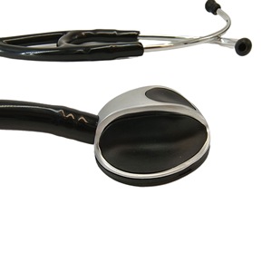 Stéthoscope unilatéral pour adulte KT-133, tête argentée et noire, fourni directement par l'usine - Product Image 2