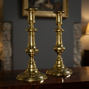 Portavelas de Latón Hecho a Mano, Candelabro de Latón, Soporte para Velas de Latón, Decoración Artesanal de Latón, DMB-116 - Product Image 4