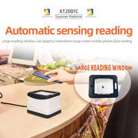 Caja de escaneo de código de pago móvil XT2001C, ventana de lectura grande con cable USB/RS232/TTL para solución de pago minorista