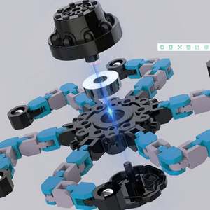 Juguete Sensorial Giratorio con Giroscopio, Juguete Educativo Antiestrés con Ventosa, Cadena Deformable, para Regalo, para Hacer Manualidades, USSE - Product Image 4