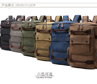 Sac à dos de voyage vintage euro-américain en toile avec fermeture éclair, petite capacité, résistant à l'usure, robuste, durable, unisexe, 20L, compartiment pour ordinateur