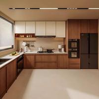 Meubles de cuisine modernes, îlots de cuisine personnalisables, solutions de rangement, écologiques, modulaires, laqués, en acier inoxydable, en marbre, en verre