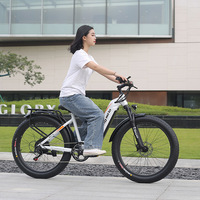Vélo électrique de ville 26 pouces avec moteur puissant, batterie au lithium légère, vélo électrique assisté pour hommes et femmes, pour les trajets quotidiens