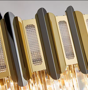 Zeal Lighting Decorativo rústico oro sala de estar luces accesorios LED techo moderno candelabros de cristal - Product Image 5