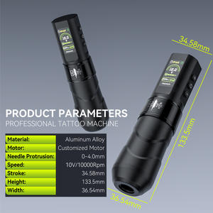 Kit Complet Professionnel de Machine à Tatouer Sans Fil pour Art Corporel, Aiguilles Populaires et Permanentes - Product Image 2