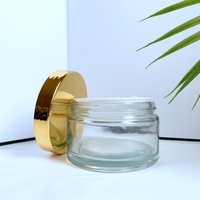 Pot en verre cosmétique vide de 30g, 50g, 100g, pots ronds pour crème, emballage pour lotion, récipient cosmétique
