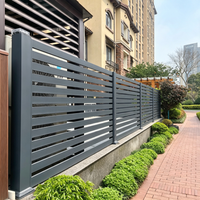 Clôture de jardin en alliage d'aluminium noir, facile à assembler, antirouille, imperméable, pour la sécurité extérieure de la villa