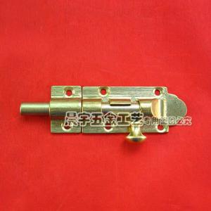 Perno de cobre puro estilo chino antiguo Chengyu de 11.7 cm de largo para puerta de madera, pestillo de puerta estilo Ming Qing - Product Image 5