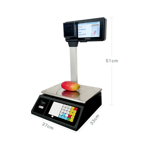 고정밀 30kg POS 캐시 레지스터 카운터 스케일 AI 스케일 디지털 스케일 안드로이드 시스템 OEM 소프트웨어 채소 과일 생선용 - Product Image 4