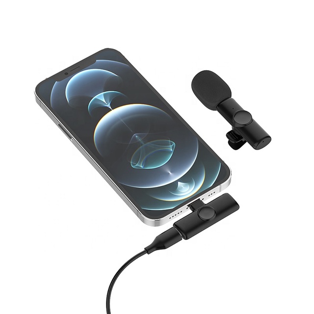 K11 Wireless Lavalier Microphone Portable Wireless Clip Mic Plug-Play Mini Microphone for Video Recording Live Stream Game