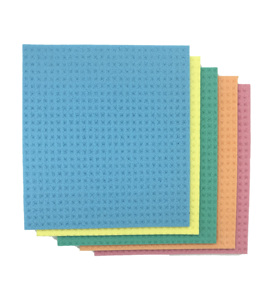 Chiffon à vaisselle en coton cellulose, éponge suédoise, teinture naturelle, écologique, réutilisable, pour le lavage et le nettoyage de la cuisine - Product Image 2