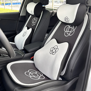 Appuie-tête et support lombaire pour voiture, oreiller en mousse à mémoire de forme en forme de U, motif floral, pour le confort du siège de voiture, usage général - Product Image 3