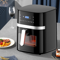 Friteuse à air électrique intelligente Silver Crest moderne pour la maison, 8L, sans huile, avec température réglable, pour une cuisson saine et sûre