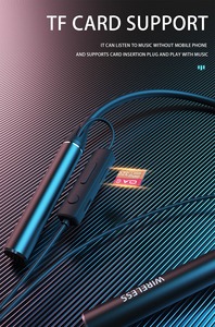 GYM530 Tai Nghe BT5.1 80 Giờ Chơi Nhạc Thể Thao Âm Thanh Nổi Tai Nghe Không Dây Kèm Micro Thẻ TF Tai Nghe Dây Đeo Cổ Từ Tính - Product Image 5