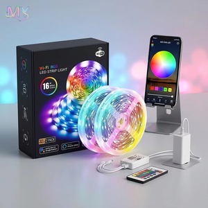 Tira de Luces LED de 5m 10m 15m 20m, USB, PC, WiFi, Control por Aplicación Inteligente, Tira de Luces RGB 5050 con Control Remoto para Almacén - Product Image 3