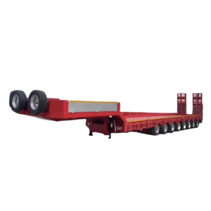8 trục lowbed bán <span class=keywords><strong>Trailer</strong></span> có thể tháo rời cổ ngỗng thấp Bộ tải nặng máy móc vận chuyển thủy lực thang xe tải <span class=keywords><strong>Trailer</strong></span> - Product Image 1