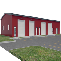 Kit de hangar métallique à faible coût et haute qualité, structure en acier pour entrepôt, abri préfabriqué à pignon incliné