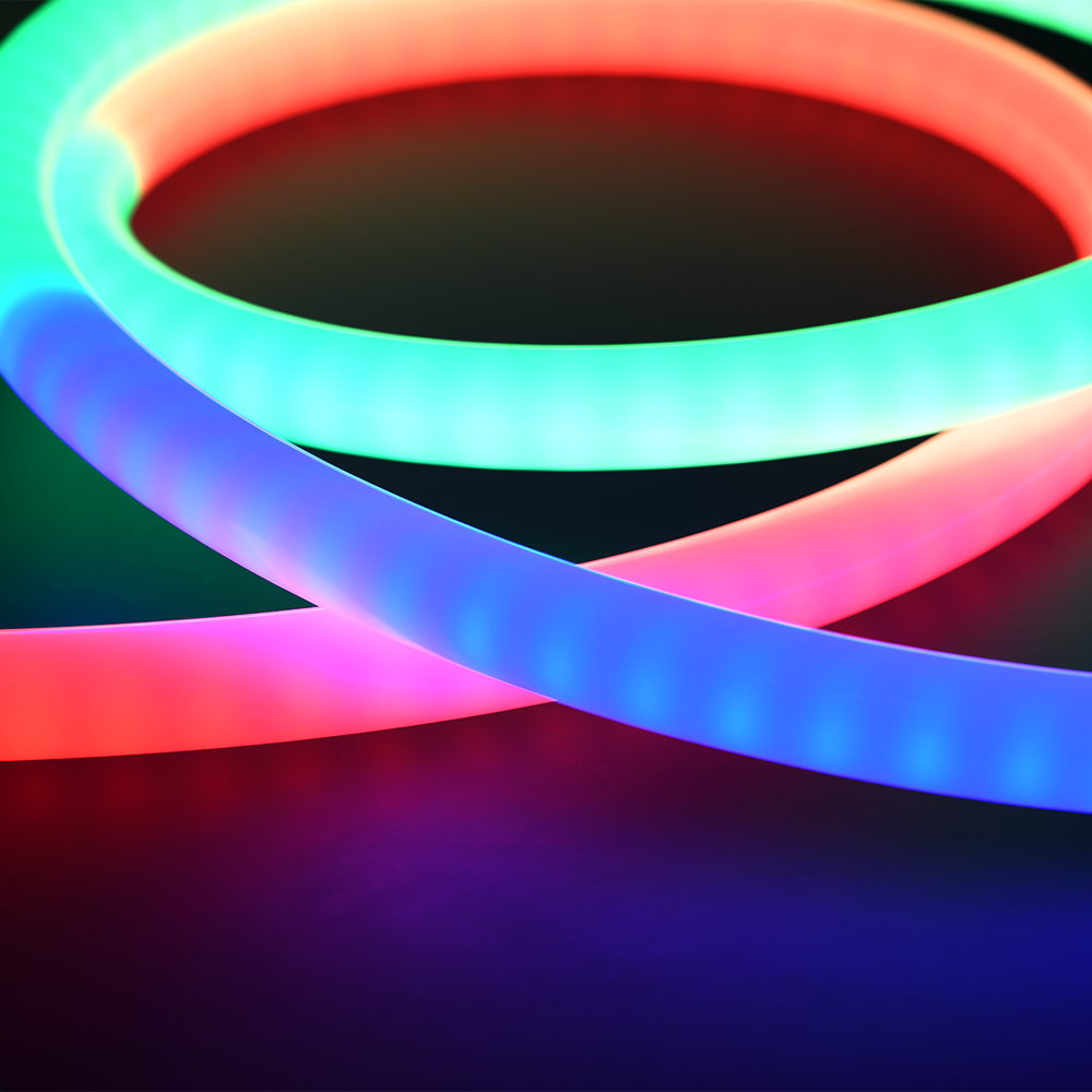 Flexible LED Neon Flex Lights DC5V Round 360 degree addressable digital silicon Neon Strip LED lighting IP67 waterproof