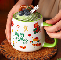Tasses en céramique esthétiques et mignonnes pour cadeaux de Noël, vente en gros d'usine, idéales pour les fêtes et les cadeaux d'affaires