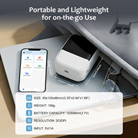 Petite imprimante thermique sans fil 58 mm, mini imprimante portable de 2 pouces, imprimante de codes-barres, imprimante de reçus, imprimante d'étiquettes POS