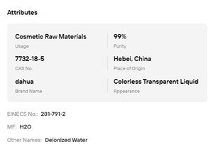 Agua Destilada de Alta Pureza, Grado Fragancia, Agua Desionizada 99%, Base para Perfume, Diluyente, Líquido Portador - Product Image 6