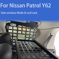 Accessoires de porte-bagages arrière pour Nissan Patrol Y62 Fenêtre latérale Molle Cargo Storage Organisation Patrol Y62 Modification de la galerie de toit