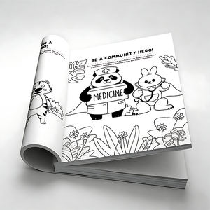 中国製格安フルカラーハードカバー絵本、カスタムロゴ入り塗り絵印刷 - Product Image 1