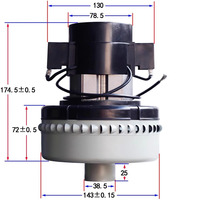 Moteur d'aspirateur Tennant/Viper/Comac/Karche/Nilfisk/IPC 36V 24V 3-stg Moteur d'aspirateur