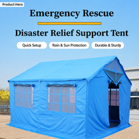 Tente d'urgence de secours en acier galvanisé, design portable, abri imperméable pour situations de crise