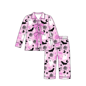 Preorder <strong>Baby</strong> Girls Fall Pumpkin <strong>Halloween</strong> Children Long Sleeve Bows Tee Shirts Pants Pajamas Lounge <strong>Outfits</strong> Clothes Sets - Product Image 5