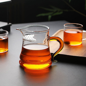 Dispensador de té de vidrio con filtro de forma irregular para juegos de té Kung Fu, uso en el té de la tarde - Product Image 4
