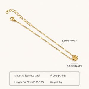 Pulsera de Cadena Clásica y Moderna de Acero Inoxidable con Baño de Oro de 18K y Circonitas, Regalo para Mujer - Product Image 4
