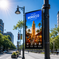 Écran publicitaire commercial 49/55 pouces 3000 nits lisible en plein soleil IP66 extérieur 1080P IPS AG LCD pour montage sur poteau de rue pour centre commercial