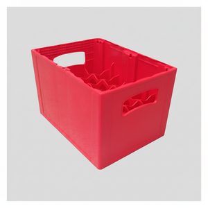 KS 950 Solid <b>Box</b> Durable Stackable 20 Bottles Plastic Beverage <b>Crate</b> for Storage of Soda and Beer - Product Image 2