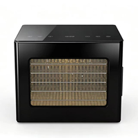 Elektrische voedseldehydrator 520W digitale bediening 6-bakjes plastic behuizing temperatuurweergave milieuvriendelijk laag geluidsniveau huishoudelijk gebruik