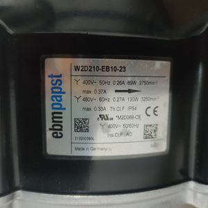 Ventiladores axiales ebmpapst W2D210-EB10-23 de 210 mm, 130 W, 230 V CA, ventiladores eléctricos, ventiladores para aire acondicionado, ventiladores axiales de refrigeración, ventiladores para enfriadores. - Product Image 2