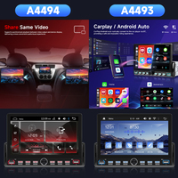 Lecteur MP5 de voiture Podofo 7 pouces 1 Din, touches de piano, USB/Type-C/BT, autoradio universel, CarPlay/Android Auto/YouTube sans fil, ODM