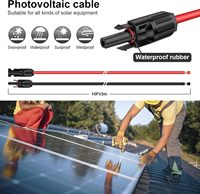 Câble d'extension pour panneau solaire IGreely, 10 pieds, conducteur en cuivre étamé 10AWG (6mm), connecteurs femelle/mâle (10FT rouge + 10FT alimentation)