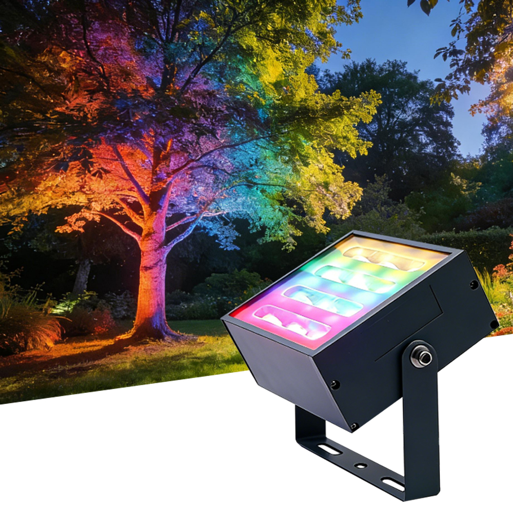 LED Rainbow Floodlight for Outdoor Lighting Waterproof Colorful Garden Landscape & Mountain Dyeing for Camping Atmosphere
