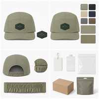Gorra de béisbol para exteriores de nailon de 5 paneles con parche de TPU, ligera, suministro OEM directo de fábrica para compradores de artículos de senderismo, con logotipo y color personalizados.