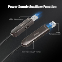 Cable USB de fibra óptica, Cable de extensión macho a hembra, 10m, 15m, 20m, 25m, 30m, 40m, 50m, 10Gbps