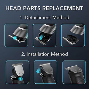 Outils de coiffure multifonctionnels rechargeables pour hommes, ensemble de tondeuse électrique 6 en 1, <span class=keywords><strong>prix</strong></span> - Product Image 5