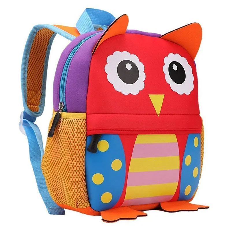 Custom Fashion Neoprene Cartoon Animal Shaped Kid Baby Boys Girls Toddler School Backpack Children Backpacks Bag