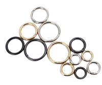 Accessoires de quincaillerie pour sacs de différentes tailles Porte-clés en alliage de zinc solide Anneau O à ressort en métal ouvert Prix compétitif Boucle de suspension