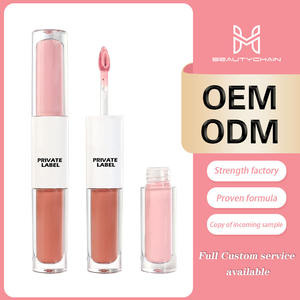 MLM Custom Makeup Pop Color Long-Lasting Moisturizing Double Head Lipgloss Vegan Tasty Flavored Plumping Glossy Matte Lip Gloss - Product Image 4