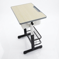 Table d'étude ergonomique à hauteur réglable avec chaise, structure métallique, pour salle de classe - Fournisseur d'usine