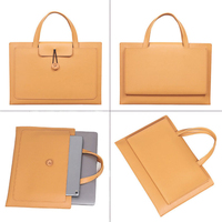 PRODUIT EN STOCK Faible MOQ Pochette enveloppe en cuir PU vegan imperméable Sac de transport pour ordinateur portable pour femme