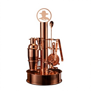 ชุดบาร์ค็อกเทลโลหะทันสมัยพร้อมเชคเกอร์ ที่กรอง จิกเกอร์ และที่วางช้อน - Product Image 1