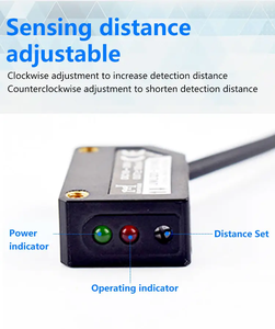 Vỏ kim loại NPN không có Loại cảm biến quang học 10cm Cảm biến khoảng cách gần chuyển đổi qua chùm cảm biến quang điện - Product Image 6