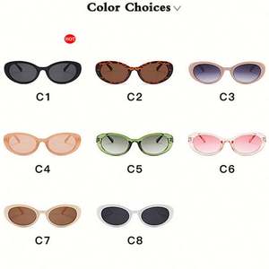 Wholesale 2022 High Quality Vintage Black <b>Round</b> <b>Sunglasses</b> Small <b>Frame</b> Oval <b>Sunglasses</b> for Women - Product Image 5